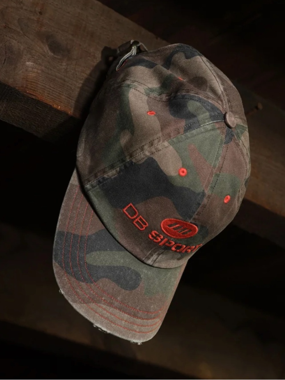 Dairy Boy Camo Baseball Cap - Green Camouflage with Orange Accents